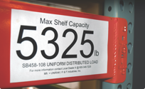 Pallet rack capacity labels