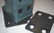 Nesting Shims-Thumb Pallet rack nesting shims