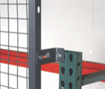 Wire and net rack back for warehouse storage racks