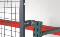 Wire and net rack back for warehouse storage racks